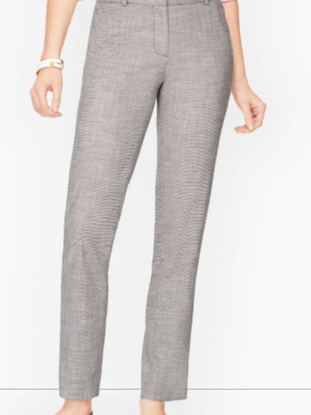 Talbots High Waist Grey Tailored Ankle Pants